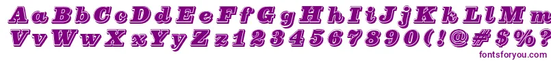 PfcenturaThreesingle Font – Purple Fonts on White Background