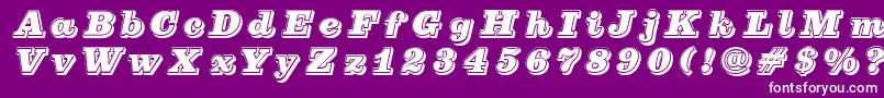 フォントPfcenturaThreesingle – 紫の背景に白い文字