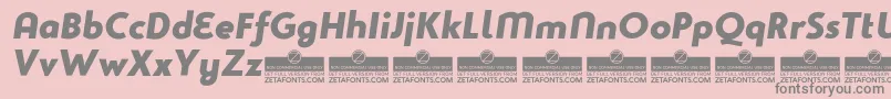 StudioGothicExtraboldItalicTrial Font – Gray Fonts on Pink Background