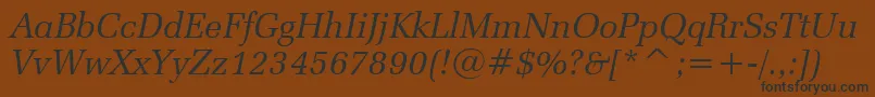 ZapfelliptBtItalic Font – Black Fonts on Brown Background