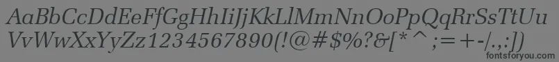 ZapfelliptBtItalic Font – Black Fonts on Gray Background