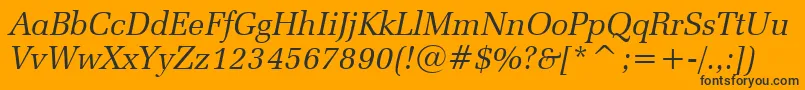 ZapfelliptBtItalic Font – Black Fonts on Orange Background