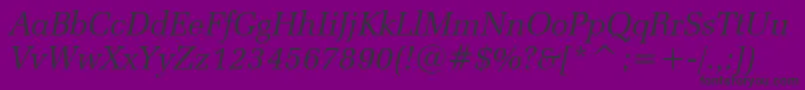 ZapfelliptBtItalic Font – Black Fonts on Purple Background