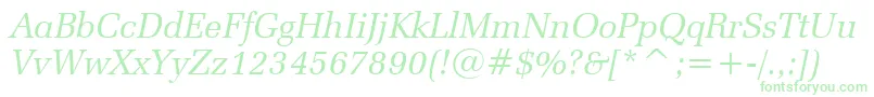 ZapfelliptBtItalic Font – Green Fonts on White Background