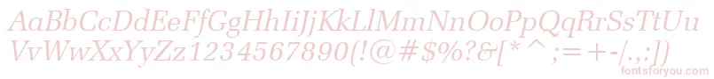 ZapfelliptBtItalic Font – Pink Fonts on White Background