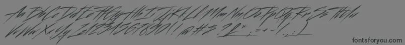 Beastfomフォントについての詳細 フォントBeastfom – 黒い文字の灰色の背景