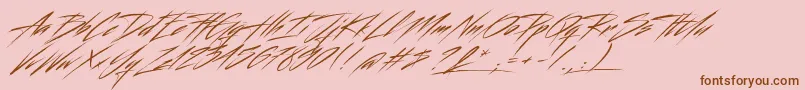 Beastfom Font – Brown Fonts on Pink Background