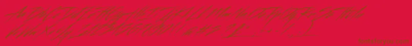 Beastfom Font – Brown Fonts on Red Background