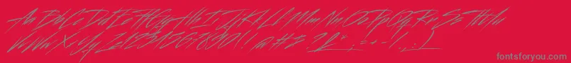 フォントBeastfom – 赤い背景に灰色の文字