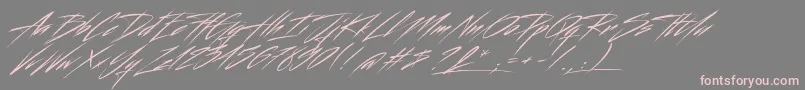 フォントBeastfom – 灰色の背景にピンクのフォント