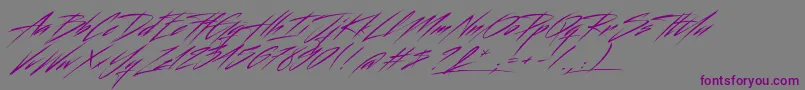 Beastfom Font – Purple Fonts on Gray Background