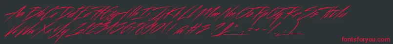 Beastfom Font – Red Fonts on Black Background