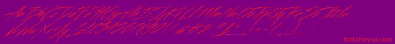 fuente Beastfom – Fuentes Rojas Sobre Fondo Morado