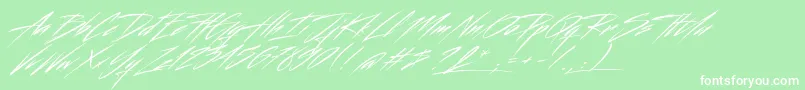 フォントBeastfom – 緑の背景に白い文字