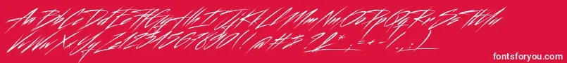 Beastfom Font – White Fonts on Red Background