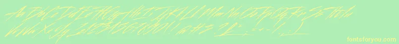 Beastfom Font – Yellow Fonts on Green Background