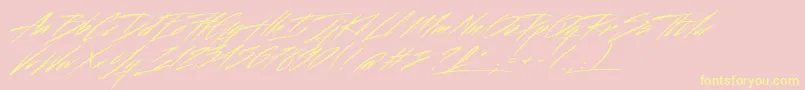 Beastfom Font – Yellow Fonts on Pink Background