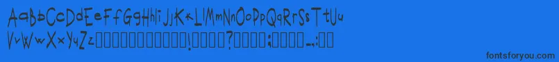 ScritturaravvicinataRegular Font – Black Fonts on Blue Background