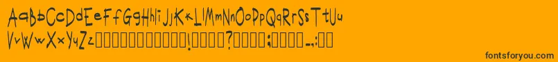 ScritturaravvicinataRegular Font – Black Fonts on Orange Background