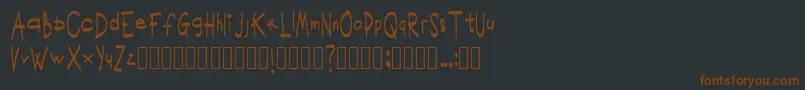 ScritturaravvicinataRegular Font – Brown Fonts on Black Background