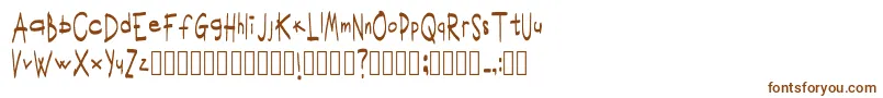 ScritturaravvicinataRegular Font – Brown Fonts on White Background