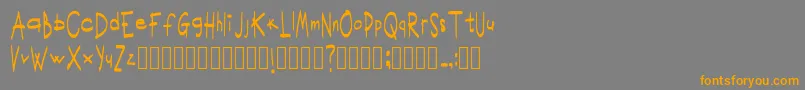 ScritturaravvicinataRegular Font – Orange Fonts on Gray Background