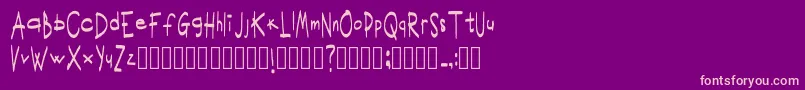 ScritturaravvicinataRegular Font – Pink Fonts on Purple Background