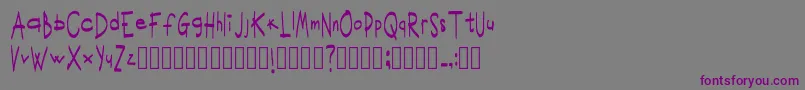 ScritturaravvicinataRegular Font – Purple Fonts on Gray Background