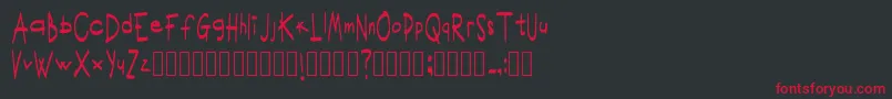 ScritturaravvicinataRegular Font – Red Fonts on Black Background