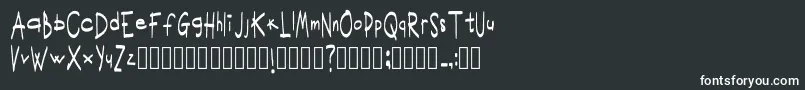 フォントScritturaravvicinataRegular – 黒い背景に白い文字