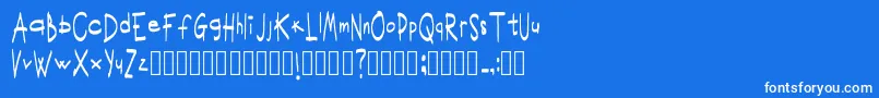 ScritturaravvicinataRegular Font – White Fonts on Blue Background
