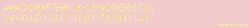 ScritturaravvicinataRegular Font – Yellow Fonts on Pink Background