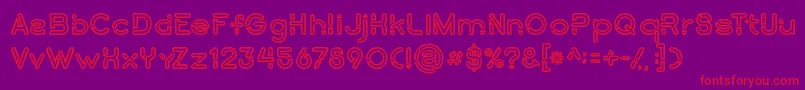 Montanaboldline Font – Red Fonts on Purple Background