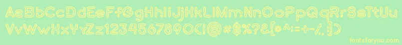 Montanaboldline Font – Yellow Fonts on Green Background