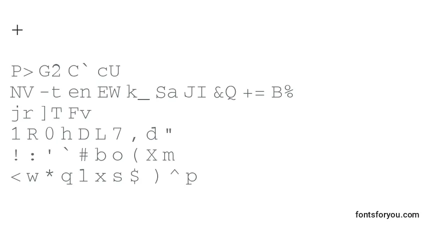 Шрифт SecretcodeNormal – алфавит, цифры, специальные символы