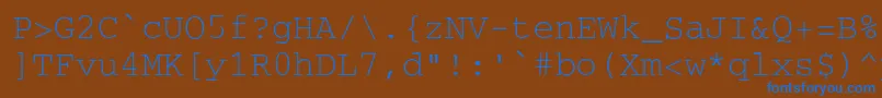 Шрифт SecretcodeNormal – синие шрифты на коричневом фоне