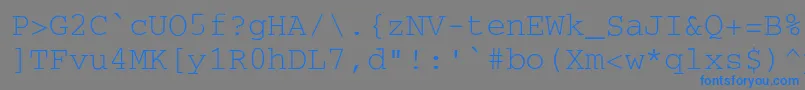 Шрифт SecretcodeNormal – синие шрифты на сером фоне