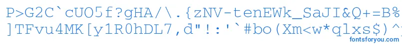 Шрифт SecretcodeNormal – синие шрифты на белом фоне