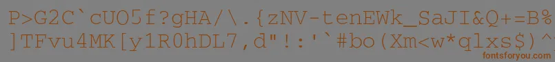 Шрифт SecretcodeNormal – коричневые шрифты на сером фоне