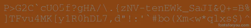 フォントSecretcodeNormal – 茶色の背景に灰色の文字