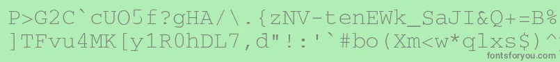 フォントSecretcodeNormal – 緑の背景に灰色の文字