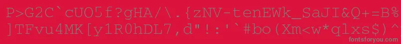 Шрифт SecretcodeNormal – серые шрифты на красном фоне