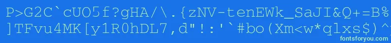 Шрифт SecretcodeNormal – зелёные шрифты на синем фоне