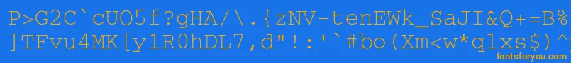 Шрифт SecretcodeNormal – оранжевые шрифты на синем фоне