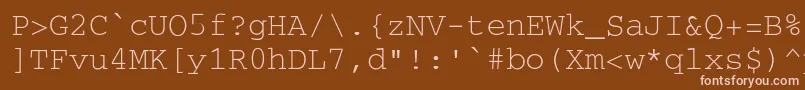 フォントSecretcodeNormal – 茶色の背景にピンクのフォント