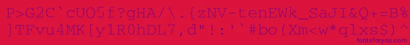 SecretcodeNormal Font – Purple Fonts on Red Background