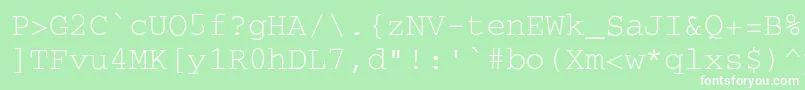 フォントSecretcodeNormal – 緑の背景に白い文字