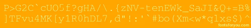 フォントSecretcodeNormal – オレンジの背景に黄色の文字