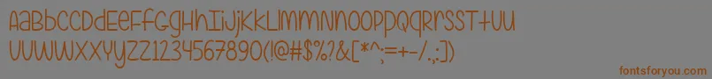 AreYouFreakinSerious Font – Brown Fonts on Gray Background