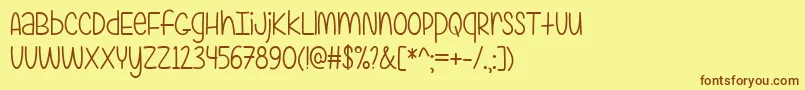 AreYouFreakinSerious Font – Brown Fonts on Yellow Background
